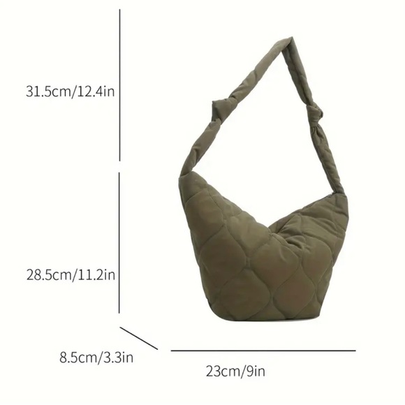 NWOT Quilted Crossbody Bag - Tan - Picture 3 of 3